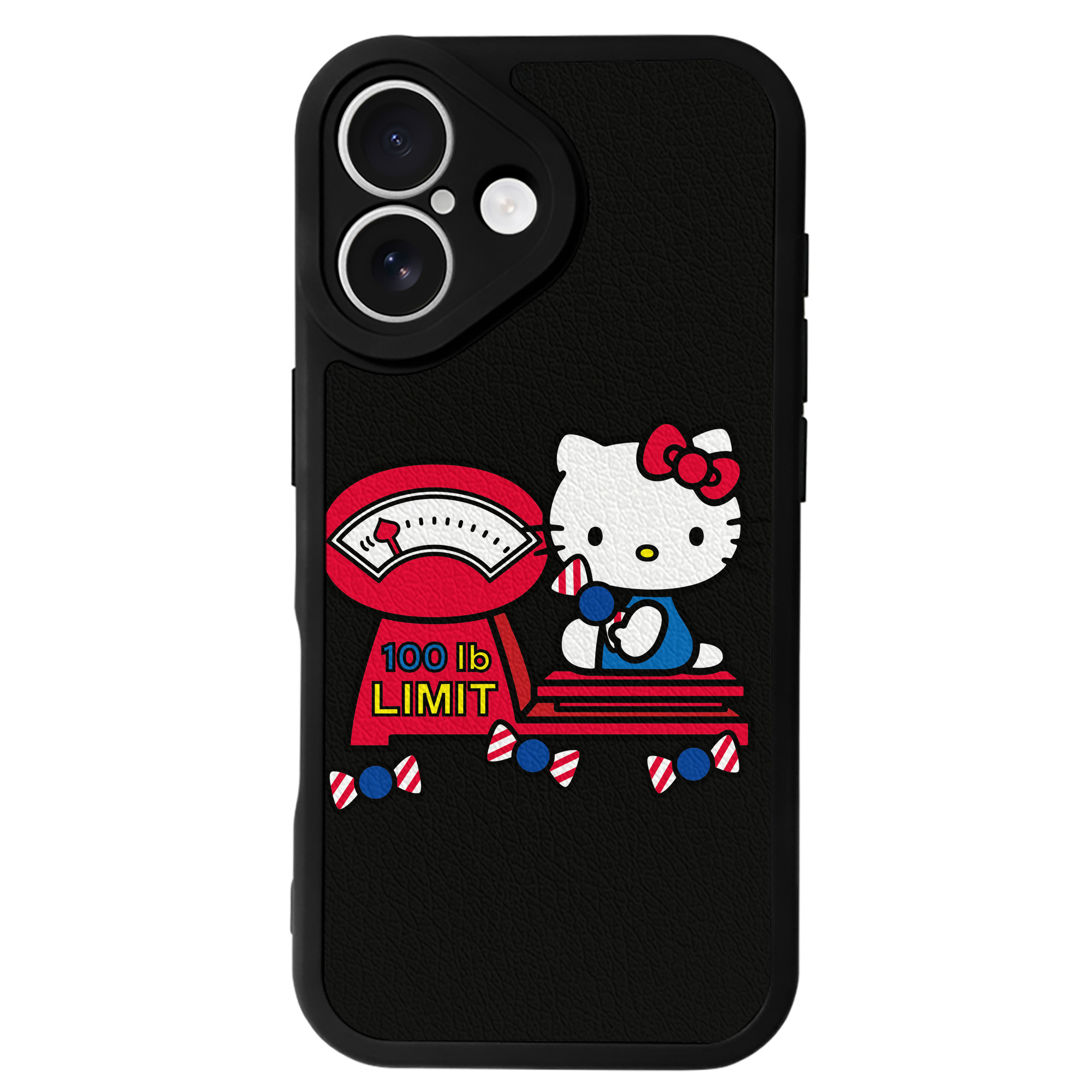 （画像用） Hello Kitty ハローキティ 【iPhone 16シリーズ対応】シリコンスマホケース（レザー調） 材質：シリコン